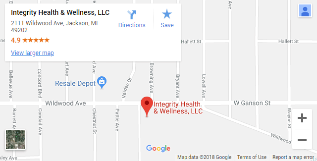 Jackson MI Chiropractic Map